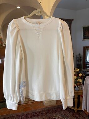 White Blousy Sweatshirt